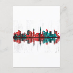 Leicester England Skyline Holiday Postcard