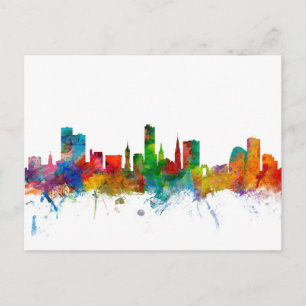 Leicester England Skyline Postcard