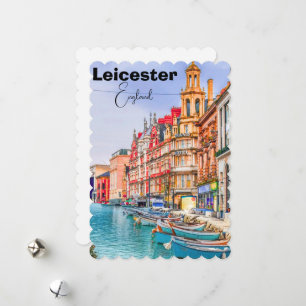 Leicester England wall art - England, Leicester po Holiday Card