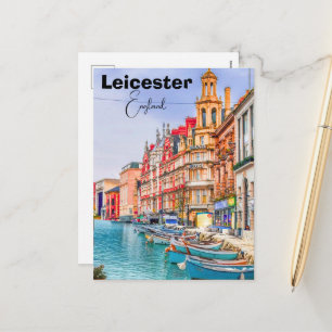 Leicester England wall art - England, Leicester po Holiday Postcard