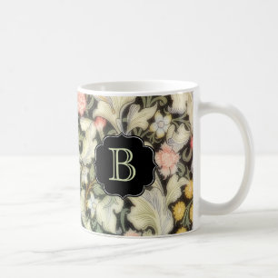 Leicester Floral Pattern with Monogram Coffee Mug