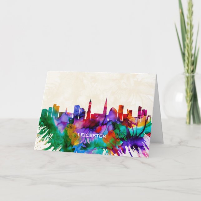 Leicester Skyline Holiday Card (Front)