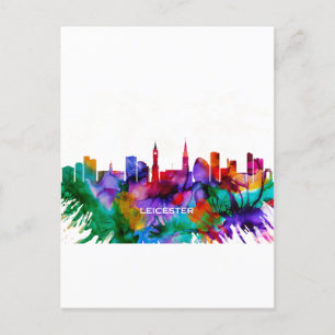 Leicester Skyline Holiday Postcard