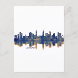 Leicester Skyline Holiday Postcard