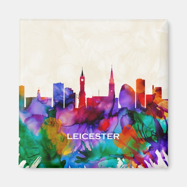 Leicester Skyline Magnet (Front)