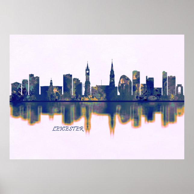 Leicester Skyline Poster (Front)