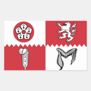 Leicestershire flag Leicester england province sym Rectangular Sticker
