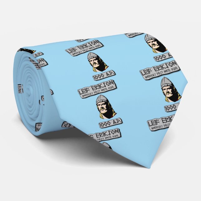 Leif Erikson: America's First White Dude Tie (Rolled)