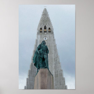 Leif Erikson Statue, Iceland Poster