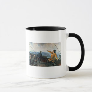 Leif Eriksson sights land in America, 1893 Mug