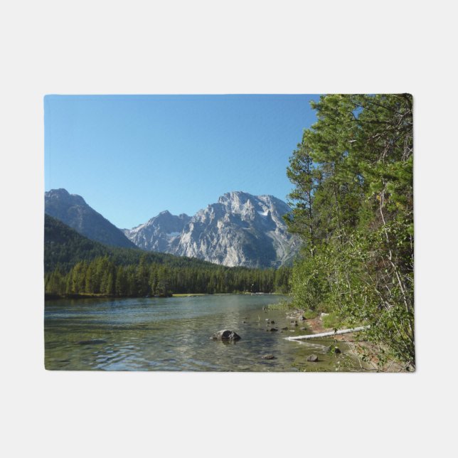 Leigh Lake at Grand Teton National Park Doormat (Front)