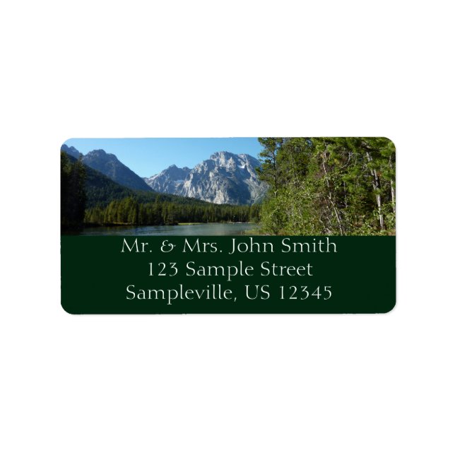 Leigh Lake at Grand Teton National Park Label (Front)