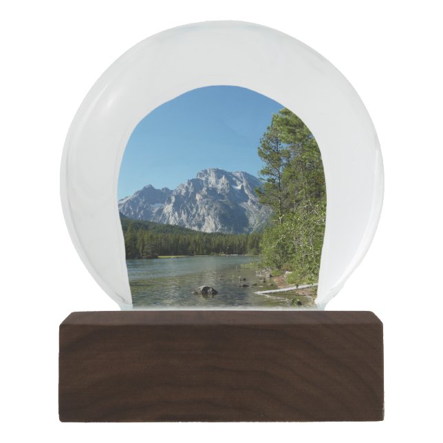Leigh Lake at Grand Teton National Park Snow Globe (Front)