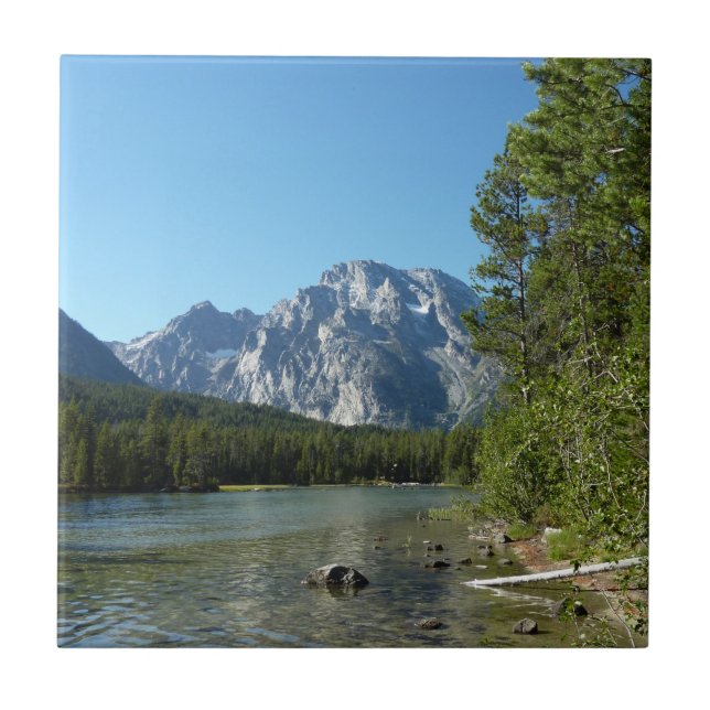 Leigh Lake at Grand Teton National Park Tile (Front)