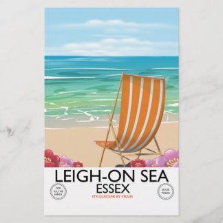 Leigh-on-Sea Essex seaside poster Stationery