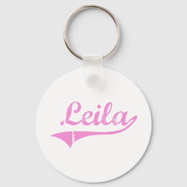 Leila Classic Style Name Key Ring (Front)