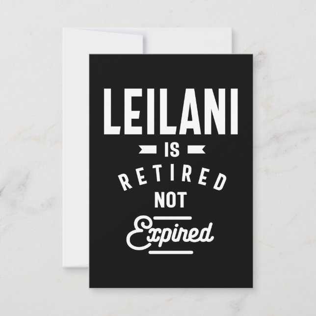 Leilani Personalised Name Birthday Gift RSVP Card (Front)