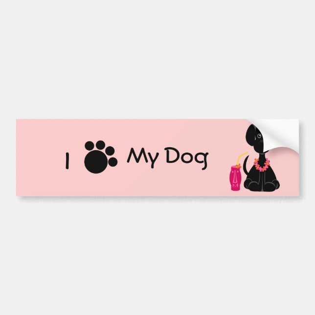 LeiLani the Black Lab Bumper Sticker (Front)