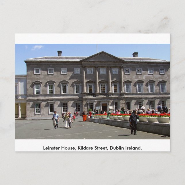 Leinster House, Kildare St. Dublin City, Ireland Postcard (Front)