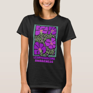 Leiomyosarcoma Awareness Boho Purple Flower T-Shirt