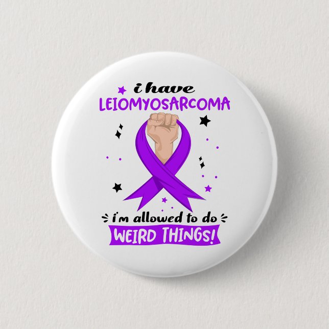Leiomyosarcoma Awareness Month Ribbon Gifts 6 Cm Round Badge (Front)