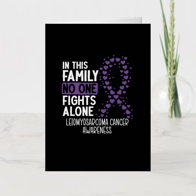 Leiomyosarcoma Cancer Awareness Foil Greeting Card (Front)