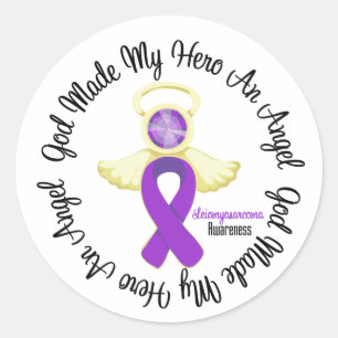 Leiomyosarcoma God Made My Hero An Angel Classic Round Sticker