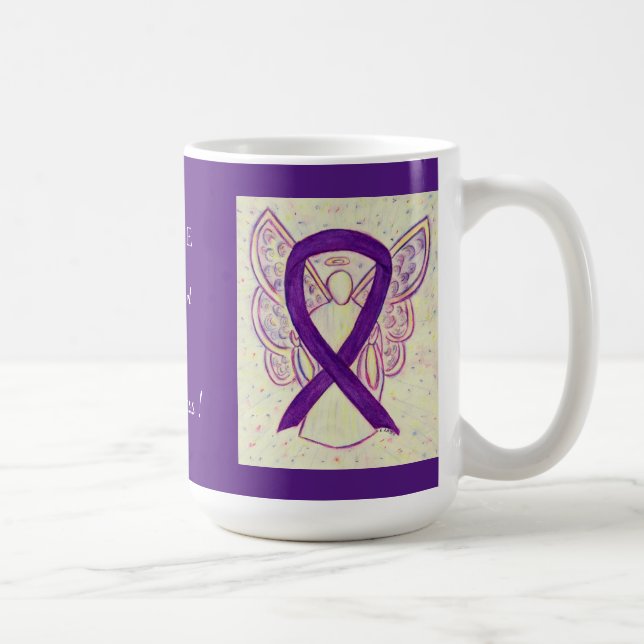 Leiomyosarcoma (LMS) Awareness Ribbon Custom Mug (Right)