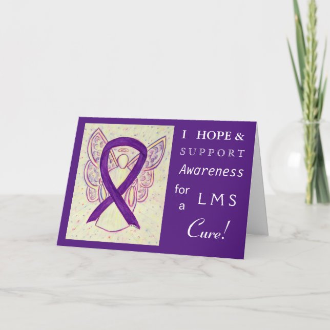Leiomyosarcoma/LMS Awareness Ribbon Greeting Card (Front)