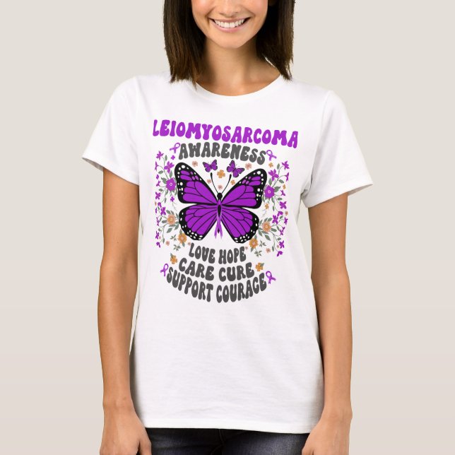 leiomyosarcoma LMS awareness shirt love hope (Front)
