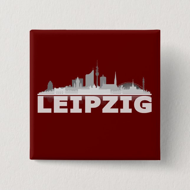 Leipzig City Skyline - Button / Plug / Plug (Front)