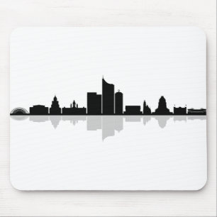 LEIPZIG Deutschland City Skyline Silhouette Mouse Mat