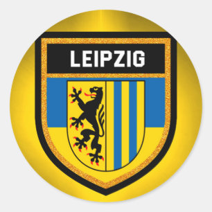 Leipzig Flag Classic Round Sticker
