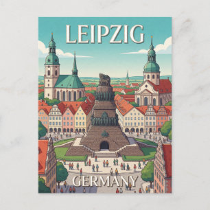 Leipzig Germany Historic Architecture Travel Postcard