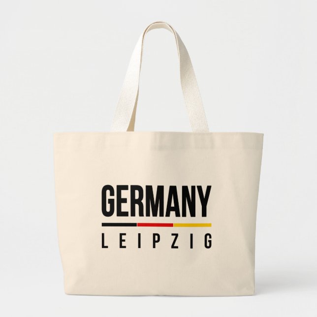 Leipzig Germany Large Tote Bag (Front)