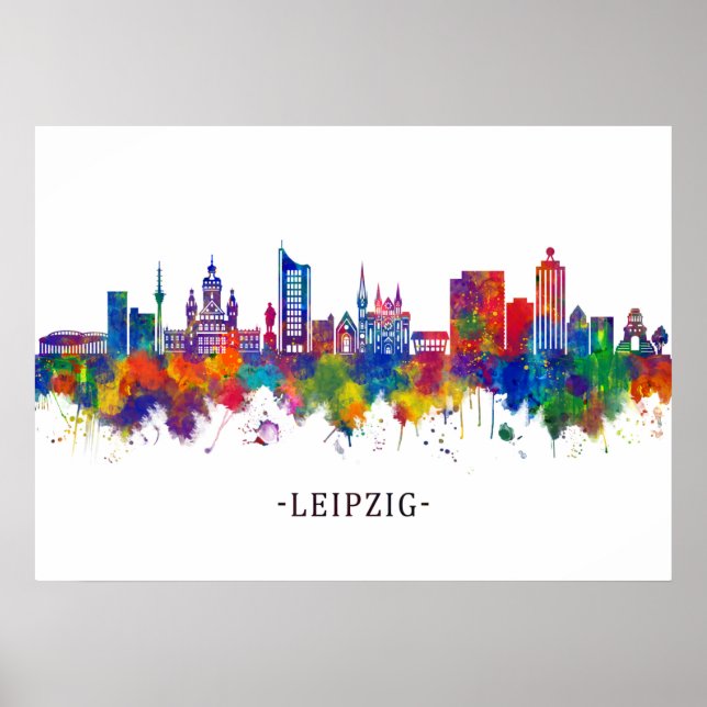 Leipzig Germany Skyline Poster (Front)