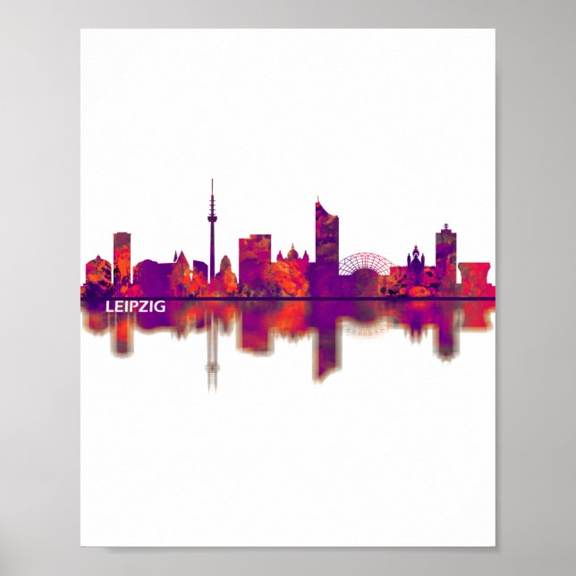 Leipzig Germany Skyline Poster (Front)