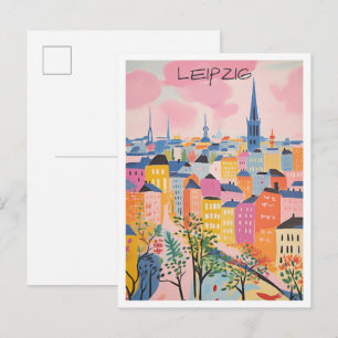 Leipzig Germany Travel Art  Postcard