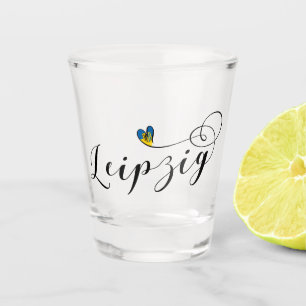Leipzig Heart, Germany Shot Glass