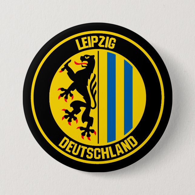 Leipzig Round Emblem 7.5 Cm Round Badge (Front)