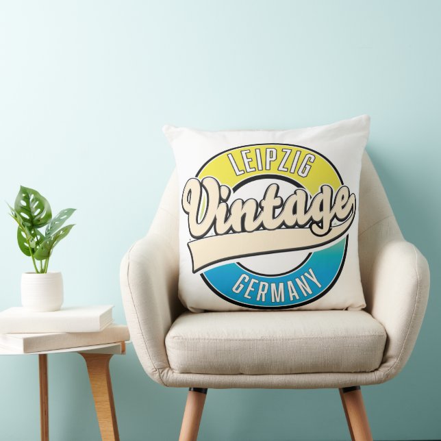 Leipzig vintage style logo. cushion (Chair)