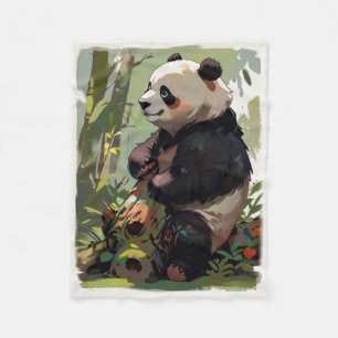 Leisure Bear - Panda Bear Fleece Blanket