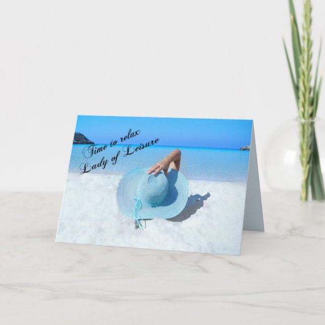 Leisure Lady Retirement - with Verse Card (Front)