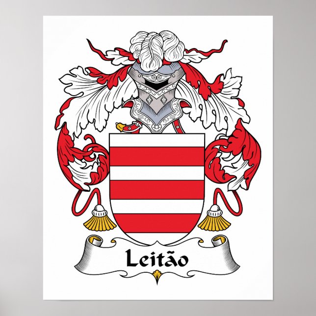 Leitao Family Crest Poster (Front)