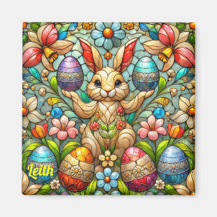 LEITH ~ Easter Bunny and Eggs ~ Magnet