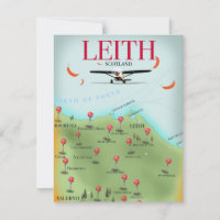 Leith Scotland vintage style map