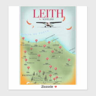 Leith Scotland vintage style map
