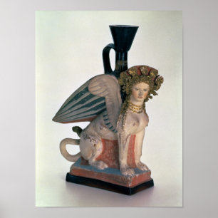 Lekythos in the form of a Sphinx Poster