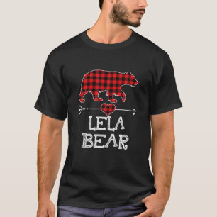 Lela Bear , Red Buffalo Plaid Lela Bear Pajama T-Shirt