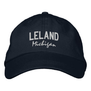 Leland Michigan Embroidered Baseball Hat